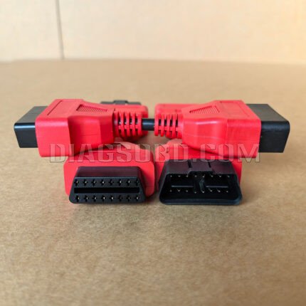 OBD2 16Pin Extension Cable adapter 13CM Male to Female OBDII Plug (Red) (W)