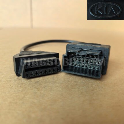 Kia 20pin to 16pin OBDII female Diagnostic Cable Connector Adapter (With Kia Logo) (TAD)