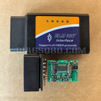 ELM327 Bluetooth v1.5 1PCB PIC18F25K80 OBDII Auto Diagnostic Tools ELM 327 OBD2 Engine Code Reader for Android/IOS/Windows (Plastic Bag Package) (KS)
