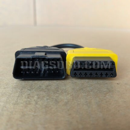 Fiat Ecu Scan Adapter Connector OBD2 16pin Cable (Yellow)