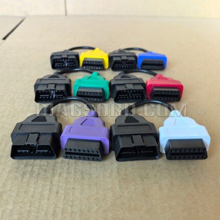 Fiat Ecu Scan 6 Adapters OBD2 Connector Multiecuscan Adapter cable 6pcs/set (W)