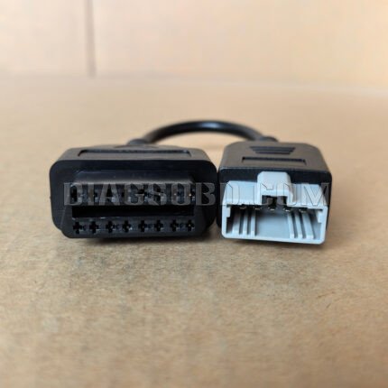Honda 5pin OBD1 To OBD2 16pin Female Connector Extension Cable (W)