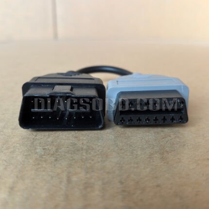 Fiat Ecu Scan Adapter Connector OBD2 16pin Cable (Grey)