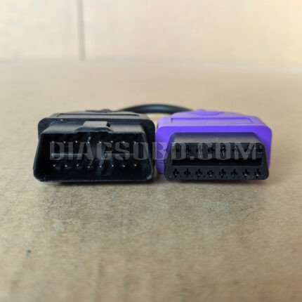 Fiat Ecu Scan Adapter Connector OBD2 16pin Cable (Purple)
