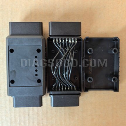 ELM327 OBD2 Connector Cover black colour with Enclosure J1962m Plug with straight pin 16pin male female connector DIY Tool two with open (YHB)