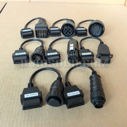 Autocom CDP+ OBD2 Truck Connect Converter Cable Adapter 8pcs/set (Case Can Open) TCS PRO Delphi ds150 Multidiag Pro+ WOW snooper MVD mvdiag (TS)