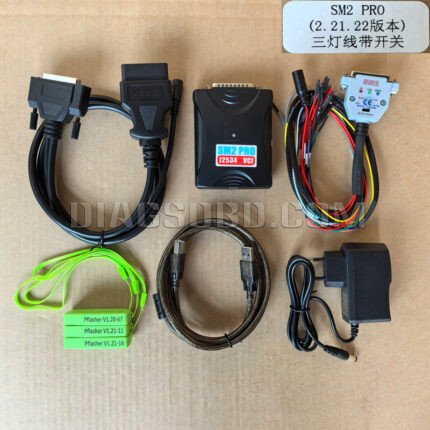 SM2 Pro v2.21.22 J2534 VCI ECU Programmer PCM Scanmatik 2 PRO Read Write ECU FLASH EEPROM FLASHER of Switch Flash Bench OBD+EU adapter (LXZ)