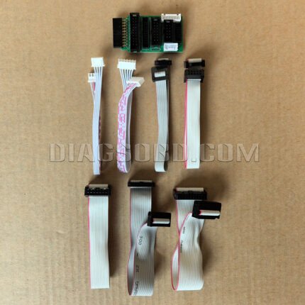 J-Link JTAG Adapter Converter for J-Link with 7pcs Grey Flat Ribbon Data Cable Dupont Wire (KSX)